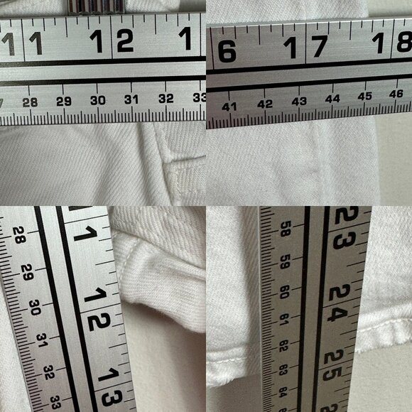 AGOLDE High Rise Button Fly White Straight Leg Jeans Riley‎ Crop Womens Size 25 - Picture 12 of 13